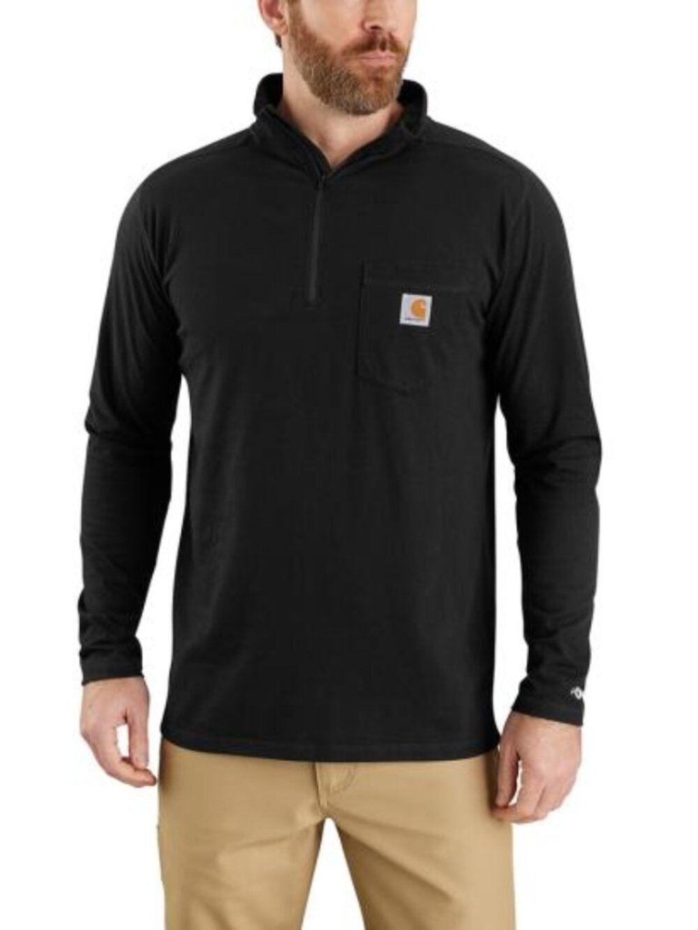 Carhartt Men's Force Relaxed 1/4-Zip Shirt - Black